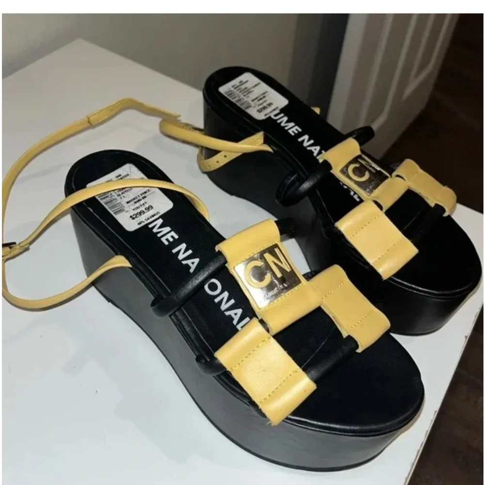 CNC Costume National Black and Yellow Platform Shoes Sz 6